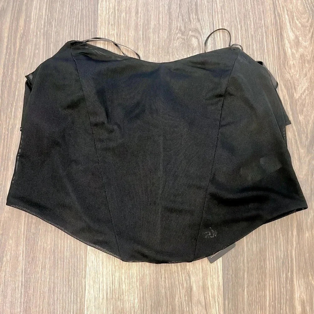 NWT Sincerely Jules See thru Black Corset